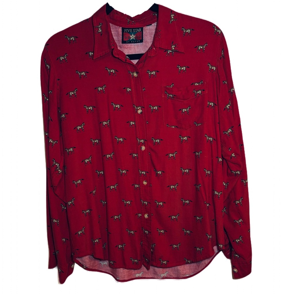 Women’s Five Star by Roper Red horse shirt size medium